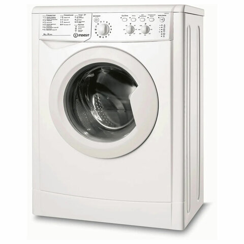 Стиральная машина INDESIT IWSC 6105, 1000 об/мин, 6 кг, фронтальная загрузка, 16 программ, белая, 869990767720 - фото 1