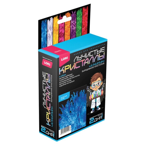Набор для изготовления лучистых кристаллов "Синий кристалл", реагент, краситель, основа, LORI, Лк-002 - фото 3