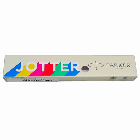 Ручка шариковая PARKER "Jotter Orig Black", корпус черный, детали нержавеющая сталь, синяя, RG0033010 - фото 2