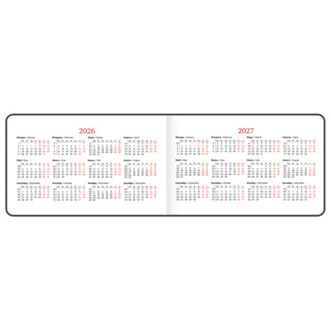 Еженедельник датированный 2026 МАЛЫЙ ФОРМАТ 105х160 мм, А6, BRAUBERG "Blaze", фольга, голубой, 117214 - фото 5