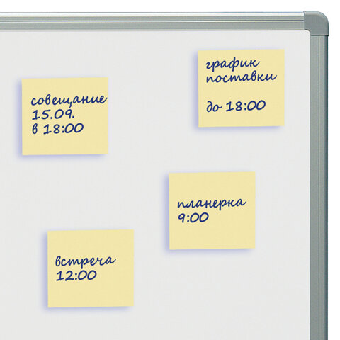 Блок самоклеящийся (стикеры) STAFF STANDARD, ПАСТЕЛЬНЫЙ 51х51 мм, желтый, 100 листов, 116577 - фото 5