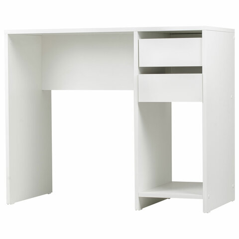 Стол письменный/компьютерный BRABIX "Scandi CD-017", 900х450х750 мм, 2 ящика, белый, 641894, ЦБ013706-1 - фото 1