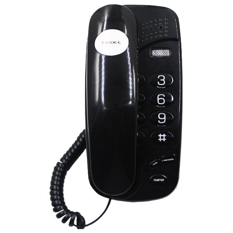 Телефон TEXET TX-238, световая индикация звонка, тональный / импульсный режим, повтор, черный, 126898 - фото 2