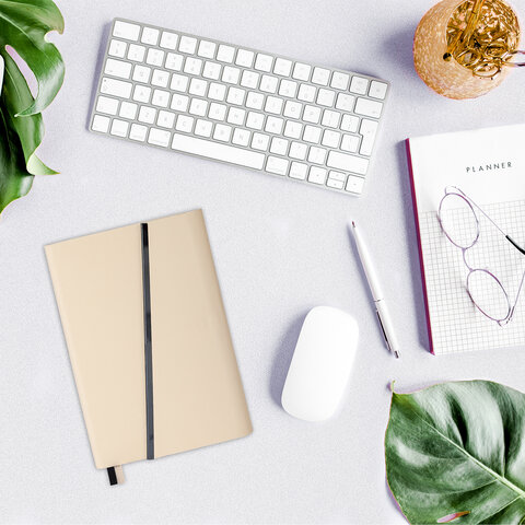 Ежедневник недатированный А5 145х213 мм BRAUBERG "Vogue", под кожу, магнитный клапан, 160 л., бежевый, 116226 - фото 12