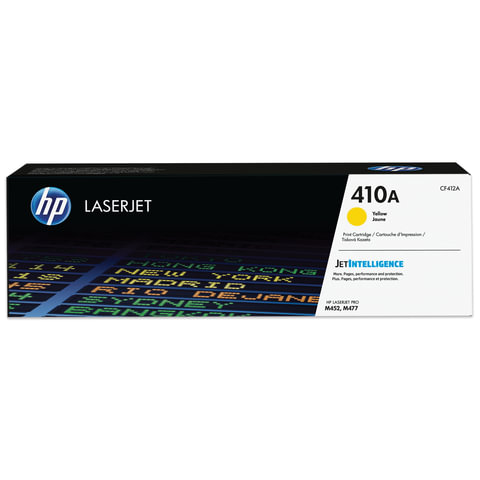 Картридж лазерный HP (CF412A) LaserJet Pro M477/M452, №410A, желтый, оригинальный, ресурс 2300 страниц - фото 1