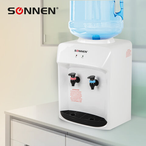 Кулер для воды SONNEN TSE-02WT, настольный, НАГРЕВ/ОХЛАЖДЕНИЕ ЭЛЕКТРОННОЕ, 2 крана, белый, 455413 - фото 14