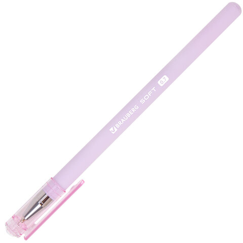 Ручки шариковые BRAUBERG "SOFT PASTEL", НАБОР 4 ШТУКИ, СИНИЕ, SOFT TOUCH покрытие, узел 0,7 мм, линия письма 0,35 мм, 144400 - фото 7