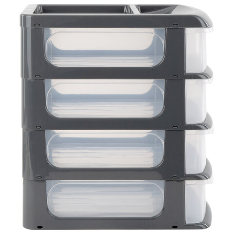 Бокс универсальный большой, 4 выдвижные секции, 37,6х25х35,5 см, М2768 - фото 5