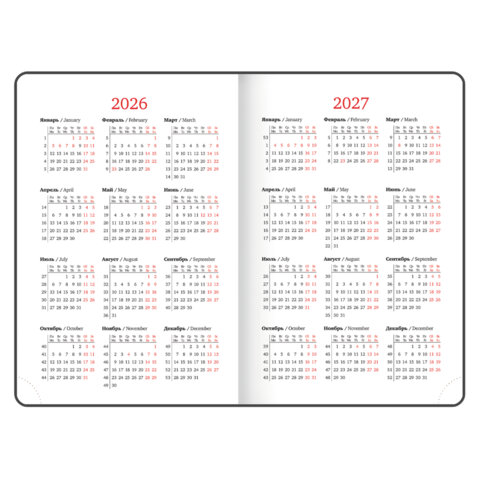 Ежедневник датированный 2026, А5, 138x213 мм, BRAUBERG "Assistant", под кожу, держатель, розовый, 117377 - фото 6