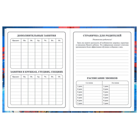 Дневник 1-4 класс 48 л., твердый, BRAUBERG, глянцевая ламинация, с подсказом, "Футбол", 107585 - фото 7