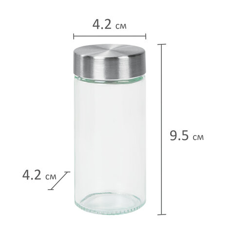 Набор для специй 2х100 мл, MAXI, солонка + перечница, стекло/сталь, круглые, WEGLA (ВЕГЛА), 700230 - фото 5