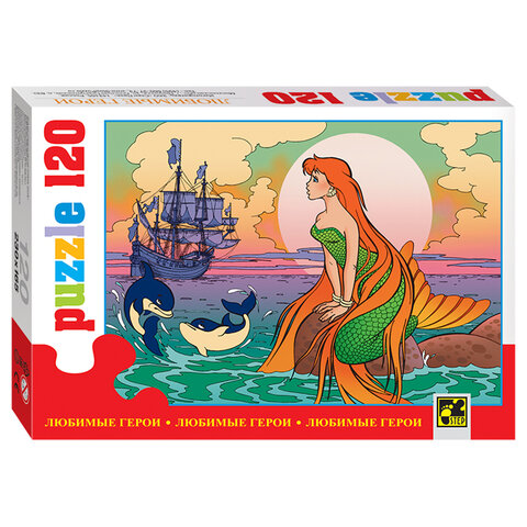 Пазл картонный 120 элементов, "Любимые герои", АССОРТИ, поле 23х16,5 см, STEP PUZZLE - фото 7