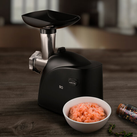 Мясорубка BQ (БИ-КЬЮ) MG2001, 1400 Вт, производительность 1,6 кг/мин, 1 насадка, реверс, черный, 86195850 - фото 10