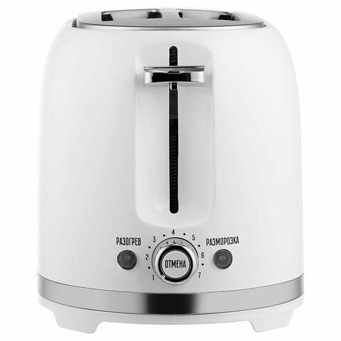 Тостер CENTEK CT-1432, 850 Вт, 2 тоста, 7 режимов, пластик, белый, CT-1432 WHITE - фото 2