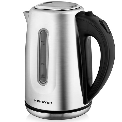 Чайник BRAYER BR1014, 1,7 л, 2200 Вт, закрытый нагревательный элемент, сталь - фото 3