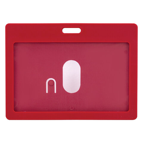 Бейдж горизонтальный (54х90 мм) АССОРТИ, голубой, красный, салатовый, оранжевый, BRAUBERG ULTRA COLOR, 238822 - фото 4