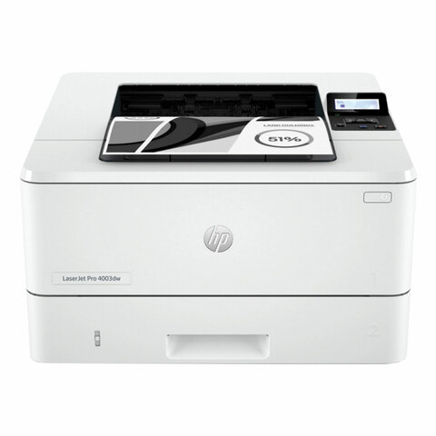 Принтер лазерный HP LaserJet Pro 4003dw, А4, 40 стр./мин., 80000 стр./мес., ДУПЛЕКС, Wi-Fi, сетевая карта, 2Z610A - фото 1