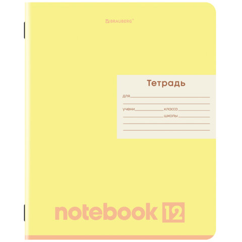 Тетрадь 12 л. BRAUBERG линия, обложка картон, МОНОХРОМ, 107283 - фото 8
