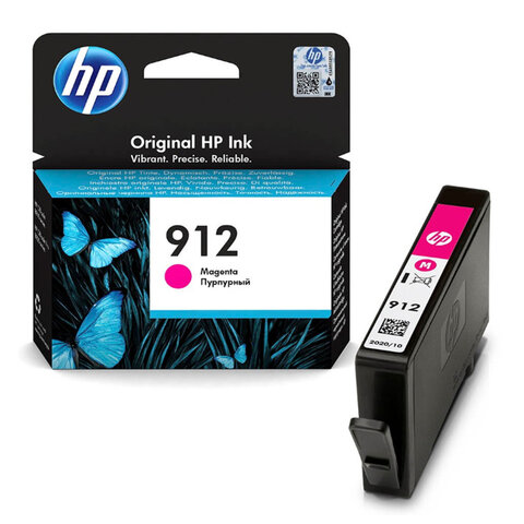 Картридж струйный HP (3YL78AE) для HP OfficeJet Pro 8023, №912 пурпурный, ресурс 315 страниц, оригинальный - фото 2