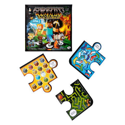 Игра настольная "Кубикрафт пиксельное приключение 10 в 1", 10 КОР, 5985 - фото 2
