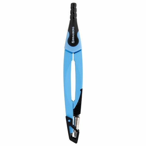 Готовальня BRAUBERG ULTRA, 4 предмета: циркуль 135 мм, запасной грифель, насадка, аквамариновый цвет, 210822 - фото 4