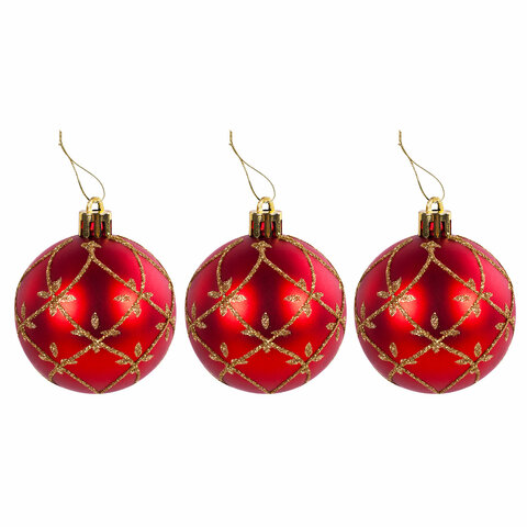 Шары новогодние ёлочные "Red & Gold Luxury" 70 предметов, красный/золото, ЗОЛОТАЯ СКАЗКА, 591714 - фото 9