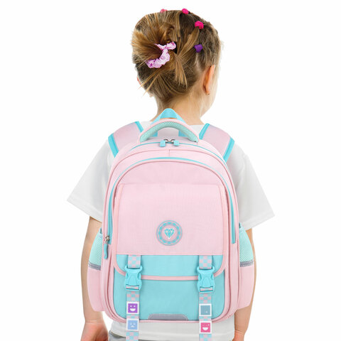 Рюкзак BRAUBERG SNAP, 2 отделения, 3 кармана, "Light pink", 39х28х16 см, 272067 - фото 7