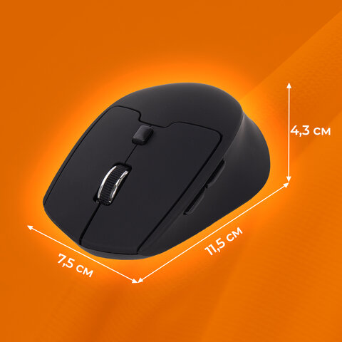 Мышь беспроводная SONNEN V33, USB, 800/1200/1600 dpi, 6 кнопок, оптическая, черная, SOFT TOUCH, 513517 - фото 16