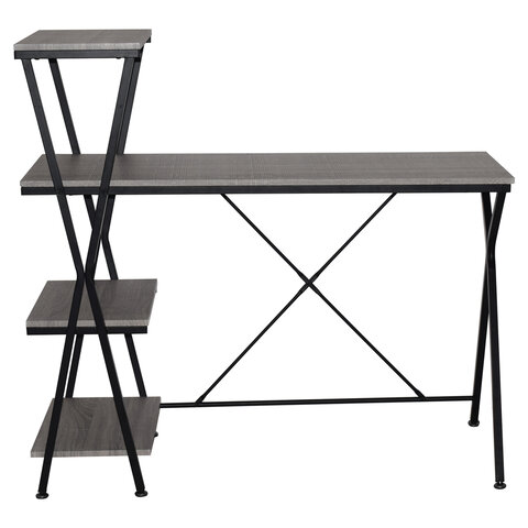 Стол на металлокаркасе BRABIX "LOFT CD-004", 1200х535х1110 мм, 3 полки, цвет дуб антик, 641219 - фото 3