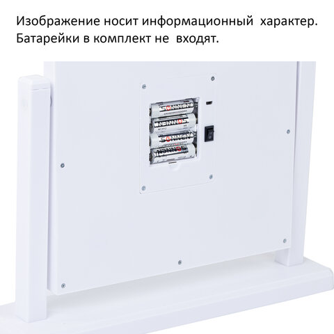 Зеркало для макияжа гримерное, 6 LED-ламп, 3 режима свечения, размер 21х29 см, работа от USB или 4хAA, цвет белый, WBZ (ВБЗ), 609334 - фото 6