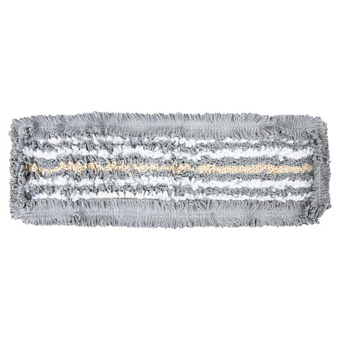 Насадка МОП плоская для швабры/держателя 40 см, ТИП У/К, хлопок/микрофибра, СЕРАЯ, LAIMA EXPERT, 606629 - фото 1