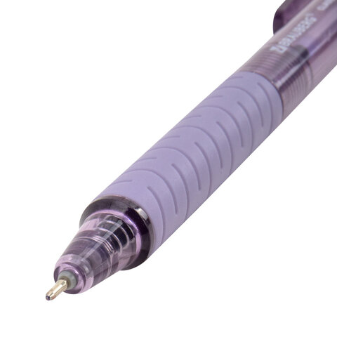 Ручки шариковые автоматические с грипом BRAUBERG "CLASSIC PASTEL", СИНИЕ, НАБОР 5 ШТ., пишущий узел 0,5 мм, линия письма 0,35 мм, 144470 - фото 9