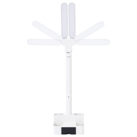 Настольная лампа / светильник беспроводная SONNEN PT-201, органайзер, USB, LED, 5 Вт, 3 режима, белый, 238781 - фото 7