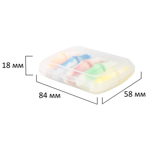 Беруши одноразовые пенополиуретановые двухцветные, КОМПЛЕКТ 5 пар в контейнере, RABBITEX (РАББИТЕКС), 671318 - фото 12