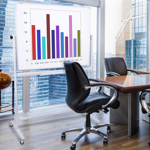 Доска магнитно-маркерная НА СТЕНДЕ 120х180 см, 2-сторонняя, STAFF, 238008 - фото 10