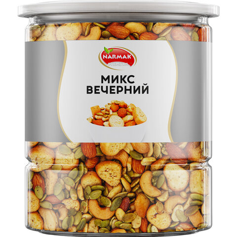 Ореховая смесь NARMAK "МИКС Вечерний" семена тыквы, миндаль, кешью, арахис, сухари, 500 г - фото 1