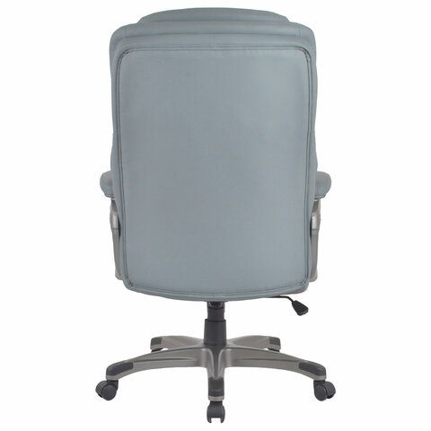 Кресло BRABIX PREMIUM "Regal EX-557", НАГРУЗКА до 150 кг, пружинный блок, экокожа, серое, 532946 - фото 3