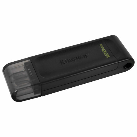 Флеш-диск 128 GB KINGSTON DataTraveler 70, разъем Type-C 3.2, черный, DT70/128GB - фото 3