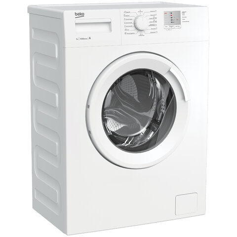 Стиральная машина BEKO WRS5511BWW, 1000 об/мин, 5 кг, фронтальная загрузка, 15 программ, белая, 7320110005 - фото 2