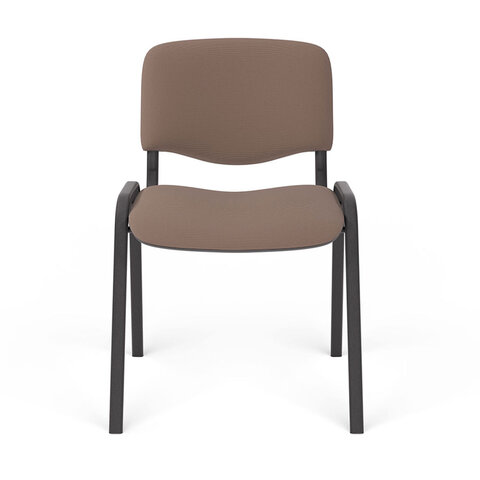 Стул для персонала и посетителей "ИЗО", черный каркас, ткань коричневая, В-28/С-24 - фото 3