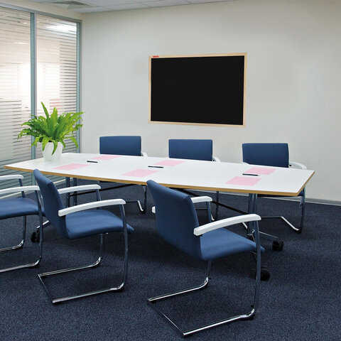 Доска для мела магнитная 50х70 см, черная, деревянная рамка, BRAUBERG "Wood", 238803 - фото 7