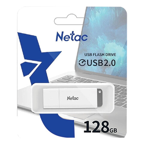 Флеш-диск 128 GB NETAC U185, USB 2.0, белый, NT03U185N-128G-20WH - фото 5