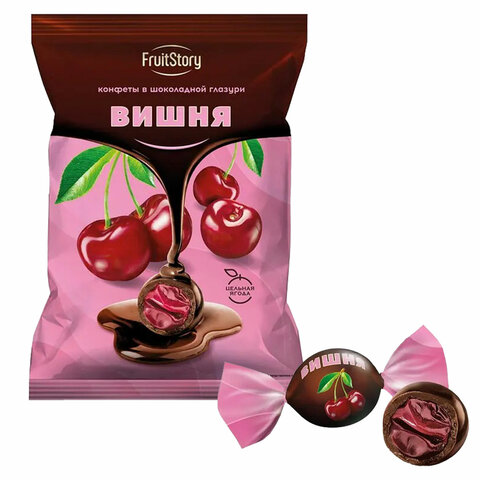 Конфеты "Вишня" в шоколадной глазури 500 г, FRUITSTORY, ООС611 - фото 1