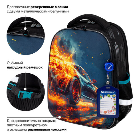 Ранец BRAUBERG FIT, 2 отделения, Speed increase, 38х27х14 см, 273109 - фото 17