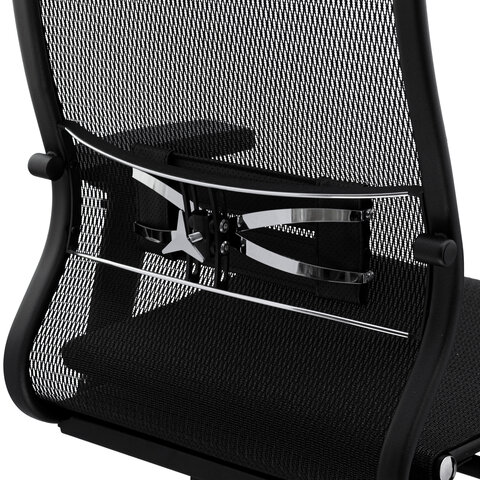 Кресло офисное МЕТТА "SAMURAI" Black Edition, сверхпрочная сетка, регулируемое, черное - фото 10