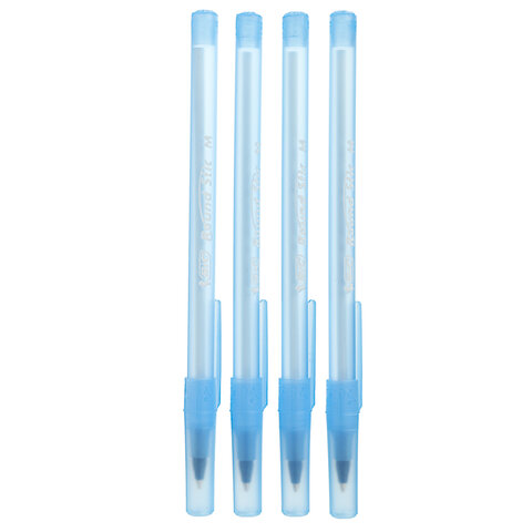 Ручки шариковые BIC "Round Stic", НАБОР 4 шт., СИНИЕ, узел 1 мм, линия письма 0,32 мм, пакет, 944176 - фото 2