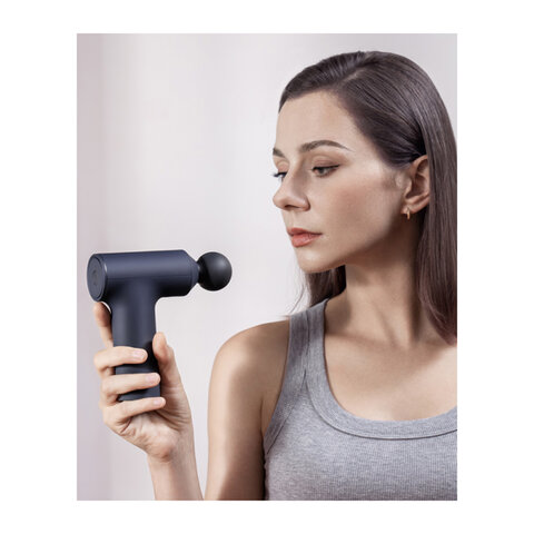 Массажный пистолет XIAOMI Massage Gun Mini, перкуссионный, 3 режима, 3 насадки, до 2500 об/мин, синий, BHR6083GL - фото 19