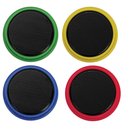 Магниты МОЩНЫЕ 30 мм, НАБОР 8 шт., ассорти, BRAUBERG "SUPER", 237479 - фото 4