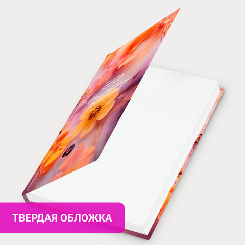 Ежедневник датированный 2026 145х215 мм, А5, STAFF, ламинированная обложка, "Ice flowers", 117319 - фото 11