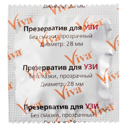 Презервативы для УЗИ VIVA, комплект 100 шт., без накопителя, гладкие, без смазки, 210х28 мм, 108020021 - фото 3